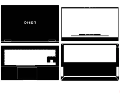 Laptop Leather Skin Stickers Fit HP OMEN Gaming Laptop 16-wd0009TX - Image 1 of 4