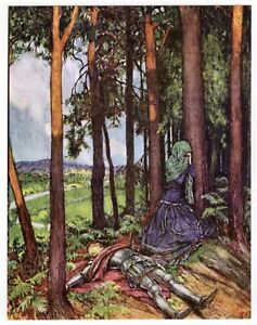 Künstler-AK v. Newell Convers Wyeth (1882-1945) Retro, Leben im Mittelalter (8)