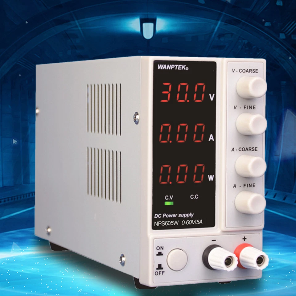 300W 0-60V 5A Labornetzgerät Labornetzteil Trafo Regelbar Netzgerät Power Supply - Bild 1 von 4