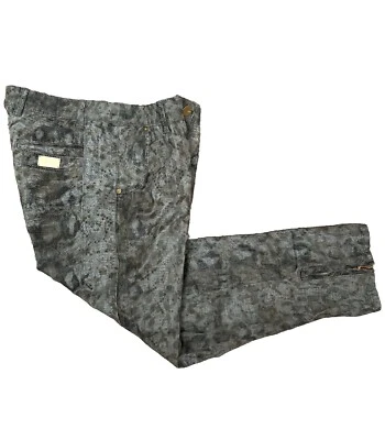 ESCADA Black Label Sz 38 8 Khaki Green Olive Cotton Bld Tapered Leg Jeans Pant - Image 1 of 4