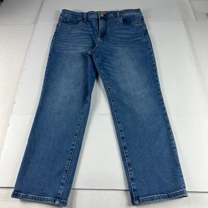 Kut From The Kloth Jeans Women's 32x23 Catherine Straight Crop Blue Denim Tag 12 - Picture 1 of 19