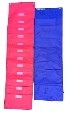 Scholastic red blue file book door hanger organizational Tools, Papers Books Etc - Image 1 of 4