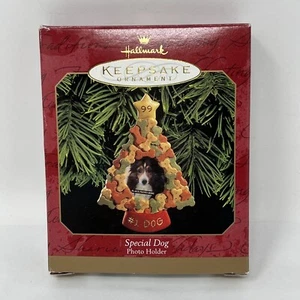 Hallmark #1 Dog 1999 Photo Holder Christmas Ornament New In Box Milk Bone Tree - Picture 1 of 4