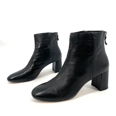 Enzo Angiolini Mujer 9.5 EP-GRETCHEN Negro Cuero Genuino Botín Cremallera Trasera Foto 1 de 4