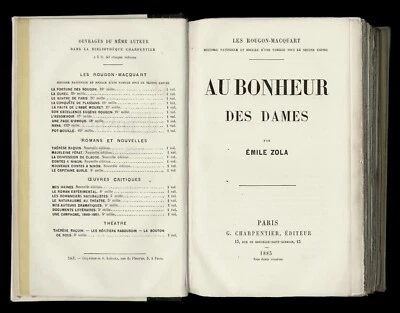 ❤️ 1883 Emile Zola Au bonheur des dames EO Reliure Bibliophilie Art Déco - Photo 1/4