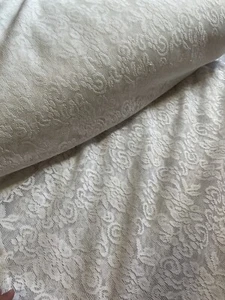 1 meter ivory floral slight stretch bridal dress lace fabric…58” wide (147cm) - Picture 1 of 5