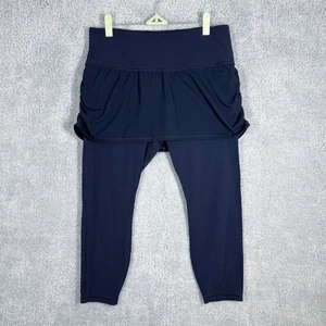 Athleta Elation 2 in 1 7/8 Leggings mit Rock Größe L Petite Navy Blau Bescheiden Yoga - Bild 1 von 10