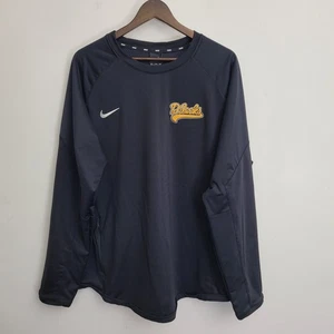 Nike Mens Hybrid Baseball Pullover XXL Black Crew Long Sleeve ThermaFit DJacks - Picture 1 of 6