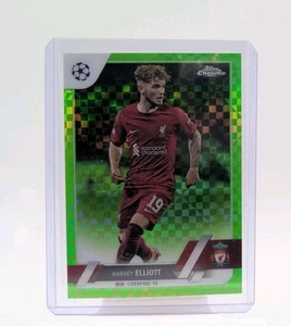 2022-23 Topps Chrome UEFA UCC Green X Fractor /399 #49 Harvey Elliott - Picture 1 of 2