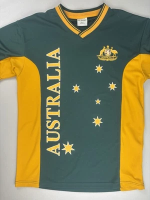 Camiseta masculina Australia Rugby Union Team verde ouro amarelo tamanho grande futebol - Imagem 1 de 4
