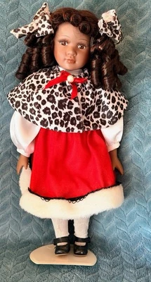 Beautiful Vtg African American Porcelain Doll - Image 1 of 3