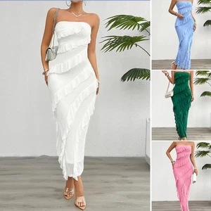 Sexy Mini Vestido Sin Tirantes Bodycon Verano Tubo Vendaje Envío Gratis 2025 - Imagen 1 de 24