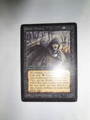 MTG MAGIC THE GATHERING CARD ORIGINAL BETA BLACK ZOMBIE MASTER CREATURE RARE - Image 1 of 2