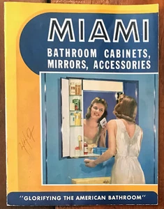 "MIAMI BATHROOM CATALOG" 1940 PB VG CABINETS, MIRRORS & A CHEESECAKE MODEL! - Picture 1 of 2