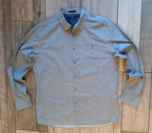 Men’s Ted Baker Floden Leaf Print Stretch Shirt - Size 5 - Fits A Size Large - Picture 1 of 14