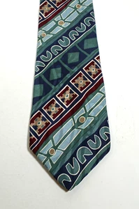 Structure Men's Necktie Designer Silk Striped Geometric Casual Dad Gift USA - Picture 1 of 5