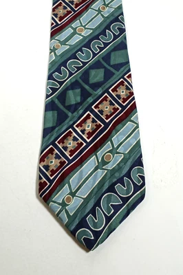 Structure Men's Necktie Designer Silk Striped Geometric Casual Dad Gift USA - Image 1 of 4