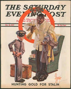 Saturday Evening Post December 18 1937 JC Leyendecker Christmas ~Norman Rockwell - Picture 1 of 5
