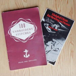 Vintage 100 EMBROIDERY STITCHES Booklet 1962 Coats Sewing Group 1960s Retro - Picture 1 of 18