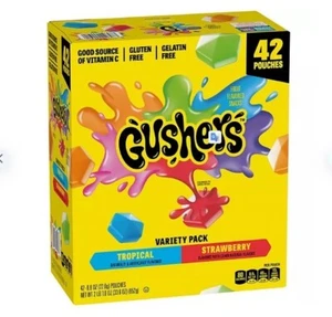 Gushers Strawberry & Tropical Variety Pack Snacks, 0.8 Oz., 42 Pk. - Picture 1 of 5
