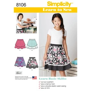 SIMPLICITY 8106 GIRLS' & girls' PLUS Sewing Pattern Sizes 8-16 & 8.5-16.5 - Picture 1 of 4