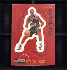 Mint! Hakeem Olajuwon 1997-98 Collector’s Choice Stick-Ums #S10 Houston Rockets