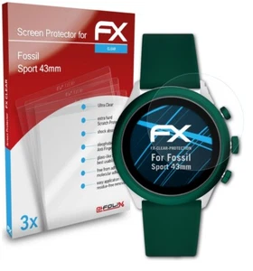atFoliX 3x Protecteur d'écran pour Fossil Sport 43mm clair - Zdjęcie 1 z 9