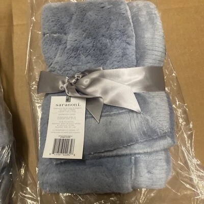 Manta grande de lujo Saranoni Storm Cloud. Recepción de bebé de 30" x 40" Foto 1 de 4