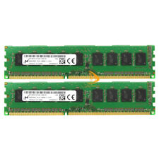 16G Micron 2x 8GB 2RX8 12800E DDR3L-1600Mhz 240PIN Desktop ECC Memory RAM DIMM $