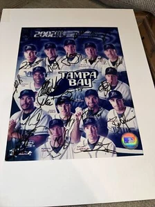 2002 TAMPA BAY DEVIL RAYS Team Signed Composite 8X10 Photo FRAMED - Picture 1 of 8