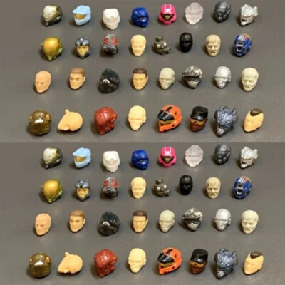 Lot 64 Pcs Heads For Mega Bloks Construx HALO CALL OF DUTY DESTINY FIGURE - Image 1 of 4