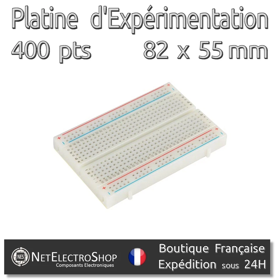 BreadBoard - Platine d'essai 400 points - Prototypage Arduino, Raspberry Pi - Bild 1 von 1