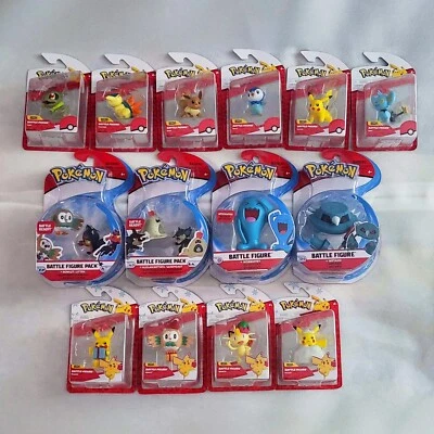 Jazwares Pokémon Battle Figures - Lot of 14 - BRAND NEW - Pikachu, Eevee, Others - Image 1 of 4