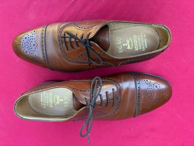 BROOKS BROTHERS Peal & Co Brown Cap Toe Dress Shoes US SIZE 12 D Retail $700 - Image 1 of 4