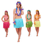 5 piezas Hawaiano Adulto Niña Elegante Vestido Disfraz Set Fiesta de Verano Azul Rosa Talla Única 