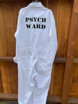 PSYCH WARD JUMPSUIT REAL Adult Halloween Costume High Quality Psycho - Image 1 of 4