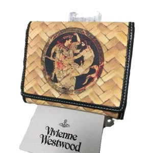 Vivienne Westwood Tri-fold Wallet Beige No Box Shipped from Japan - Picture 1 of 10