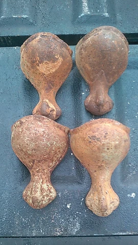 Antique Cast Iron Claw And Ball Legs/Feet Cover