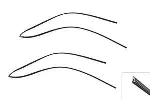 1983-1993 Mustang Convertible Windshield Trim to Glass Rubber Strip Seals - 2pc - Picture 1 of 1