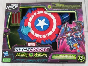 NERF Marvel MechStrike Monster Hunters Capitán América Monster Blast Shield Nuevo. - Imagen 1 de 6