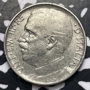 Italia 1925 50 Centesimi (3 disponibles) (solo 1 moneda) KM#61,2 borde de caña - Imagen 1 de 4
