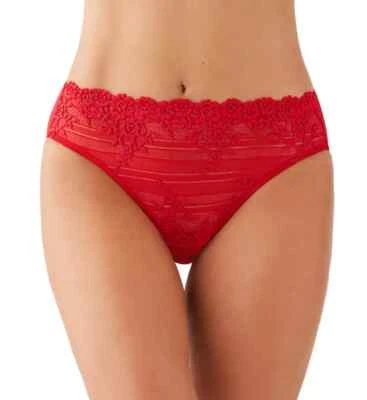 WACOAL 841191 ~ EQUESTRIAN RED ~   Embrace Lace HI-CUT  Panties  ~ SIZE XL - Image 1 of 4