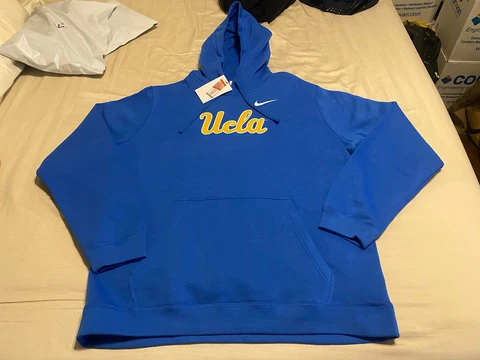 New Nike UCLA Bruins True Blue Club Fleece Hoodie Sweatshirt XL $65 MSRP Cover