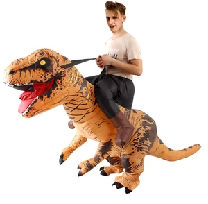 Kinder T-REX Dinosaurier aufblasbares Kostüm Anzug Outfit Party Cosplay Halloween UK - Bild 1 von 3