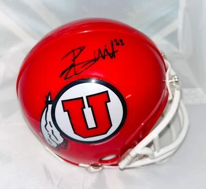 Isaac Wilson Signed Utah Utes Riddell Football Mini Helmet - Picture 1 of 6