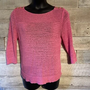 Chaps Women’s Pink Lightweight Sweater In Size Large - Picture 1 of 7