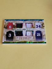 ERVING BARKLEY IVERSON EMBIID - 2022 LEAF IN THE GAME USED QUAD JERSEY RELIC /9