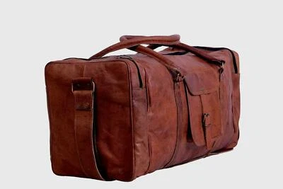 Leather Duffle Bag, Cabin Luggage Men Travel Gym, Luggage Overnight, Vintage Bag - Image 1 of 4