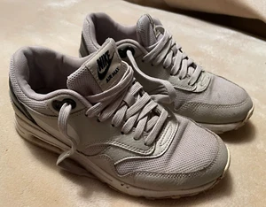 Nike Air Max 1 Ultra 2.0 Navy Grey Leather/Canvas Trainers Size UK 3.5 - Picture 1 of 10
