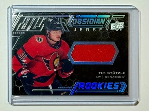 2020-21 UD Black - Obsidian Jersey Rookies #ORJ-TS - Tim Stutzle /399 - Picture 1 of 2